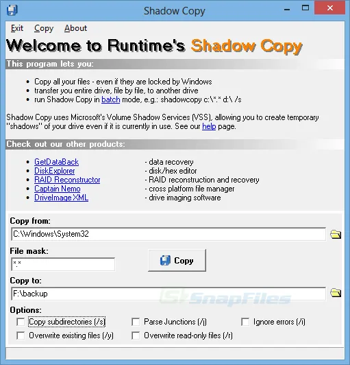 Shadow Copy Ảnh chụp màn hình 1