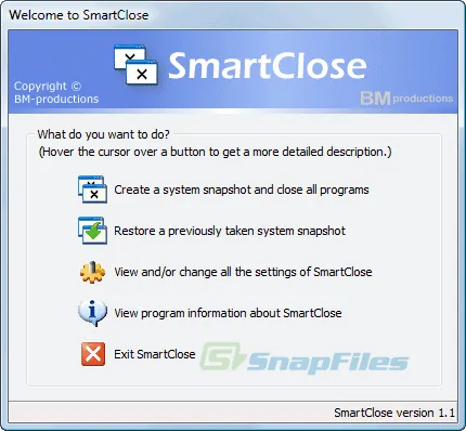 SmartClose Ảnh chụp màn hình 1