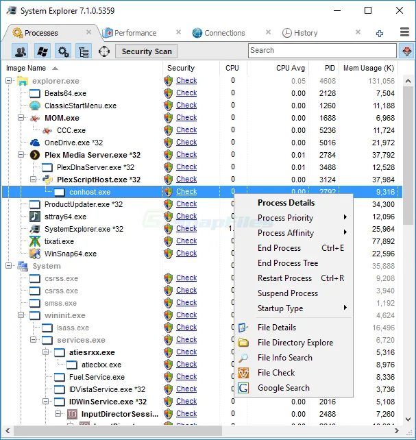 System Explorer Ảnh chụp màn hình 1