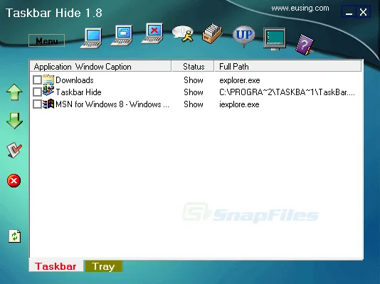 Eusing Taskbar Hide Ảnh chụp màn hình 1