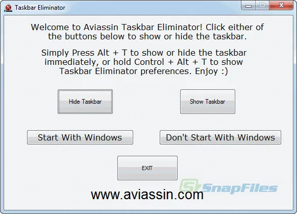 Taskbar Eliminator Ảnh chụp màn hình 1