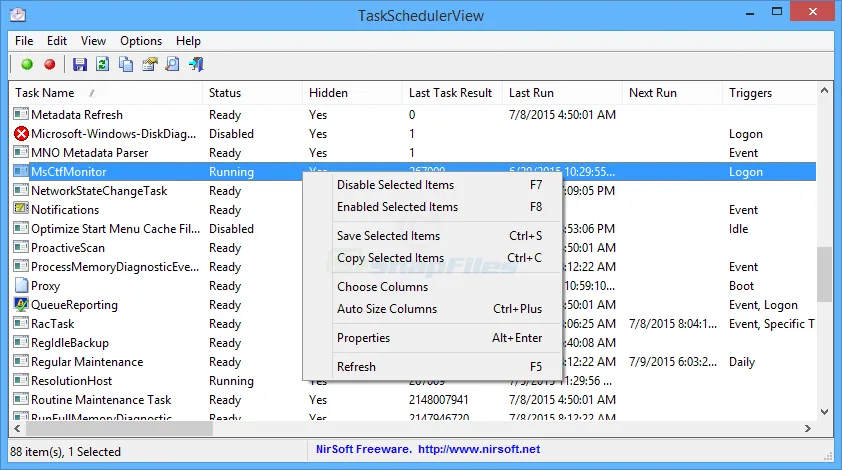 TaskSchedulerView Ảnh chụp màn hình 1