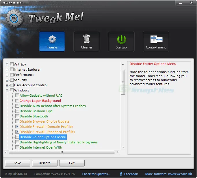 Tweak Me! Ảnh chụp màn hình 1