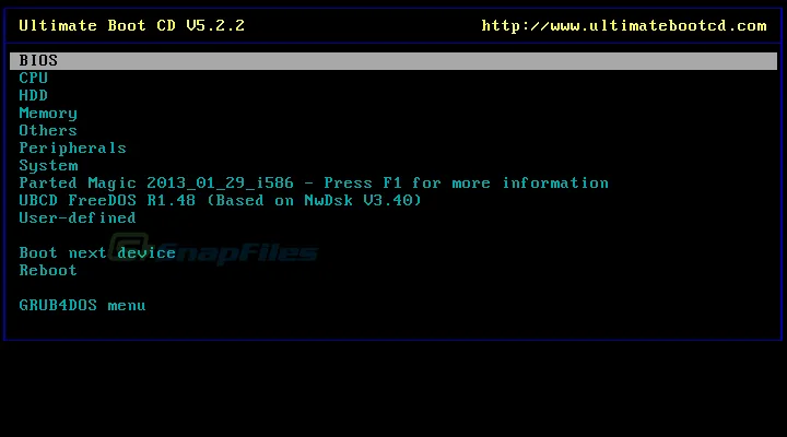 Ultimate Boot CD Ảnh chụp màn hình 1