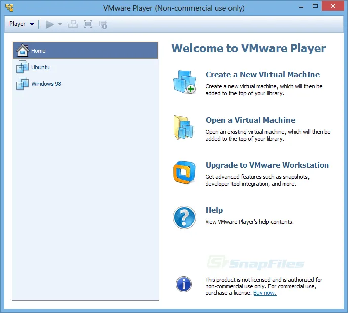 VMware Player Ảnh chụp màn hình 1