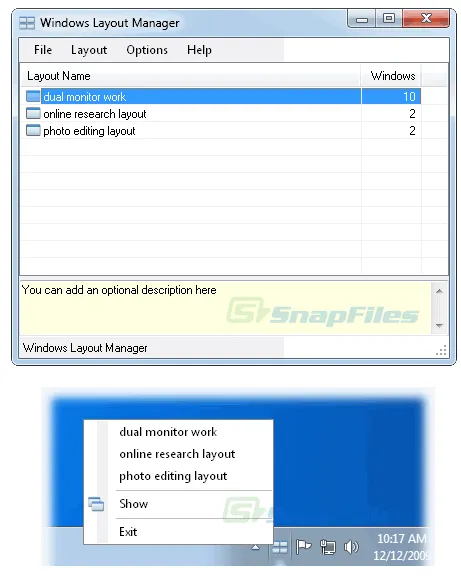 Windows Layout Manager (WiLMa) Ảnh chụp màn hình 1