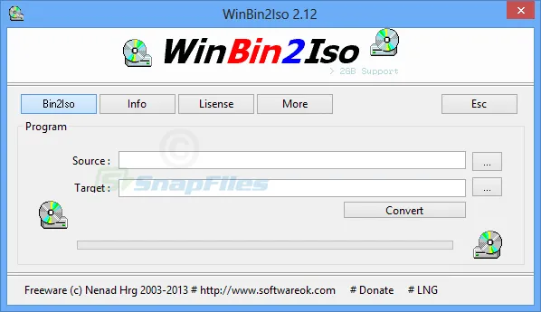 WinBin2Iso Ảnh chụp màn hình 1