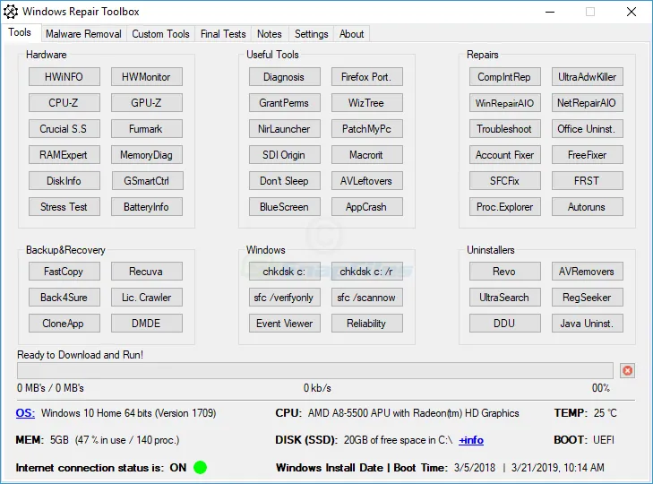 Windows Repair Toolbox Ảnh chụp màn hình 1