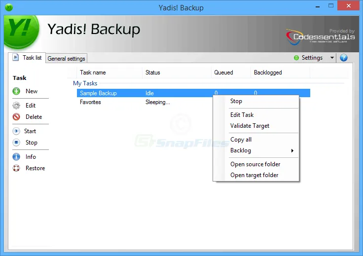 Yadis! Backup Ảnh chụp màn hình 1